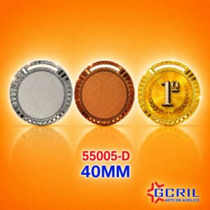 medalha metal 25mm