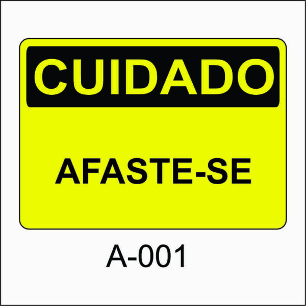 placa de CUIDADO