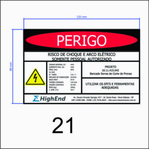 placa de perigo