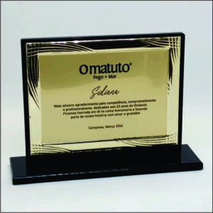 TROFEU PLACA ALUMINIO