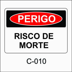 placa de perigo