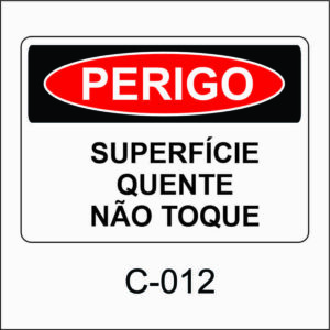 placa de perigo