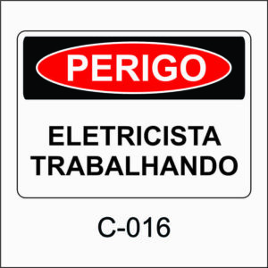 placa de perigo