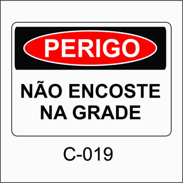 placa de perigo