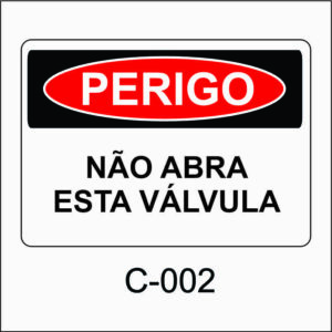 placa de perigo