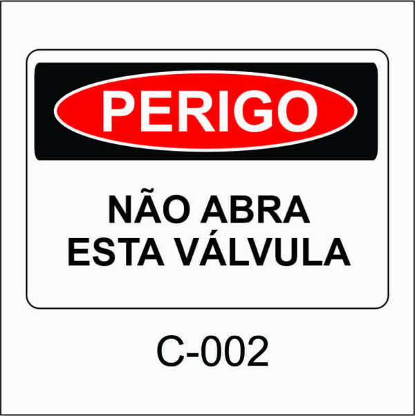 placa de perigo