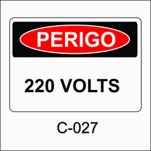placa de perigo