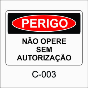 placa de perigo