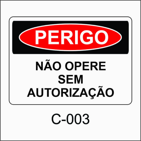 placa de perigo