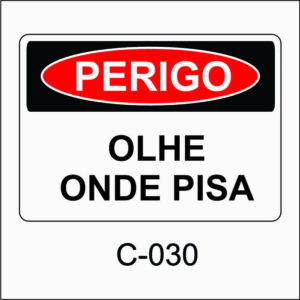 placa de perigo