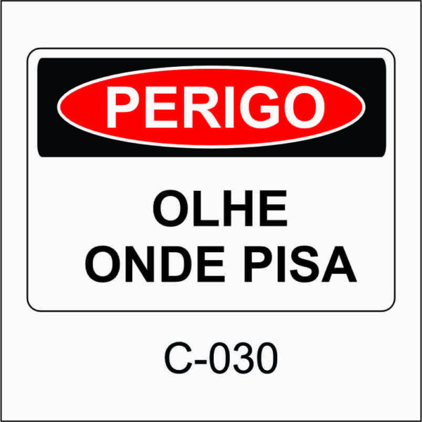 placa de perigo
