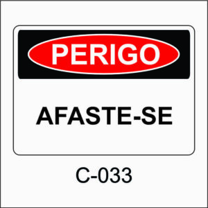 placa de perigo