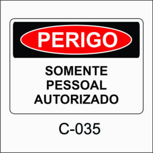 placa de perigo