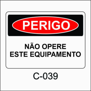 placa de perigo