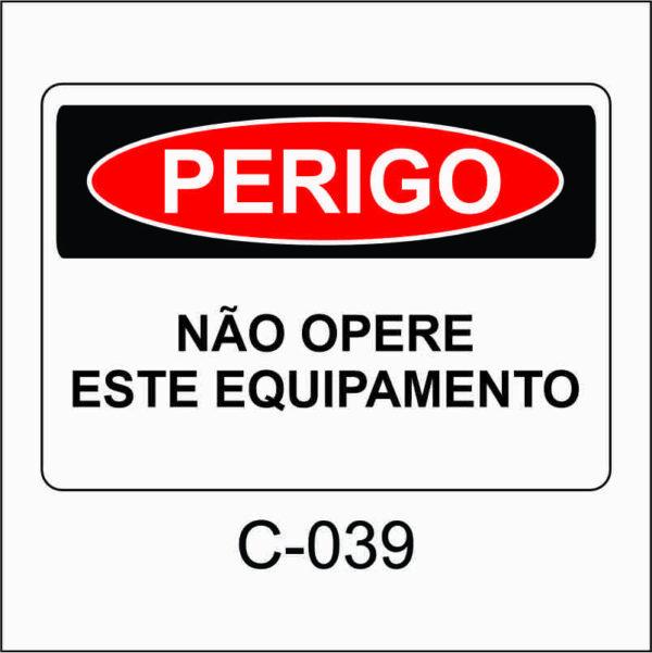 placa de perigo