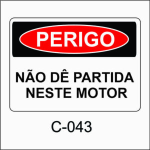 placa de perigo