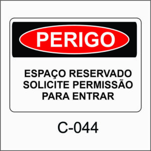 placa de perigo