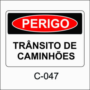 placa de perigo