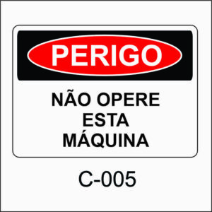 placa de perigo