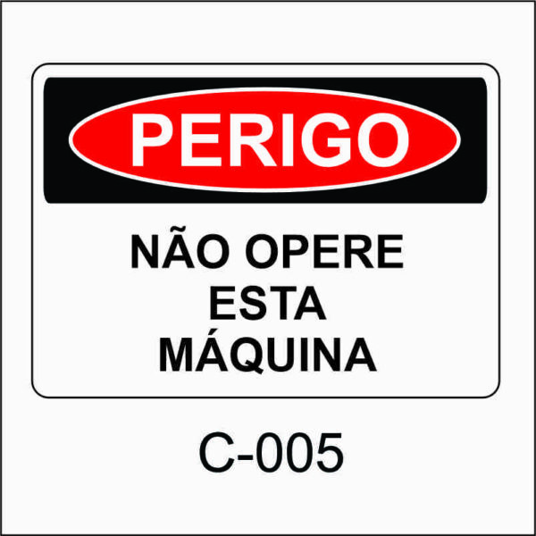 placa de perigo