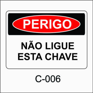 placa de perigo