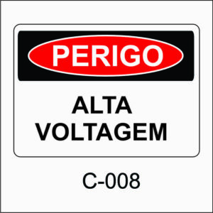placa de perigo
