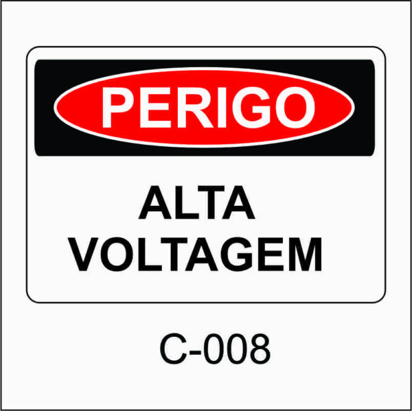 placa de perigo