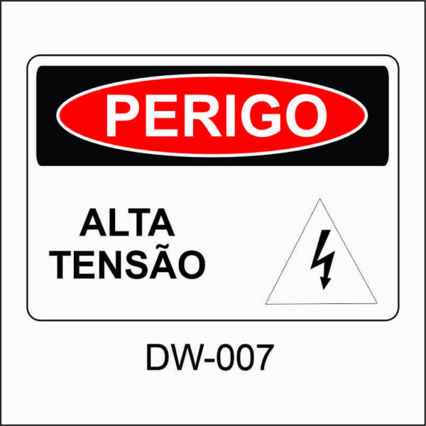 placa de perigo