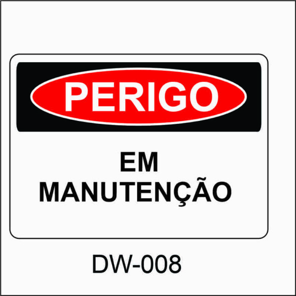 placa de perigo