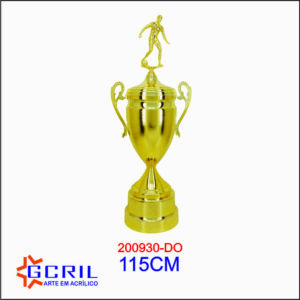 troféu metálico