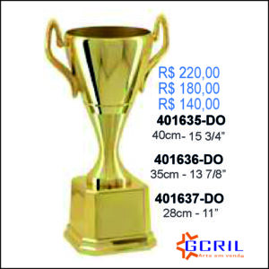 troféu  metálico