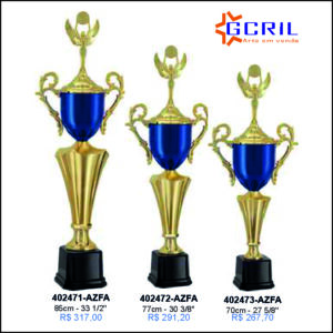troféu metálico