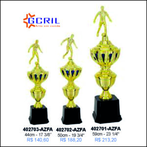 troféu metálico