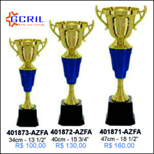 troféu metálico