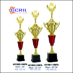 troféu metálico