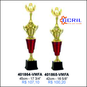 troféu metálico