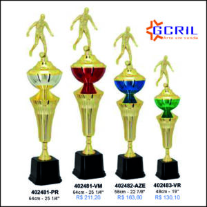 troféus em metal