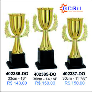 troféus metálico