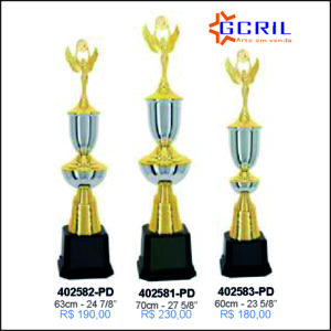 troféus metálico