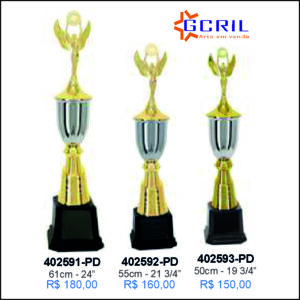 troféus metálico