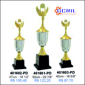 troféus metálico