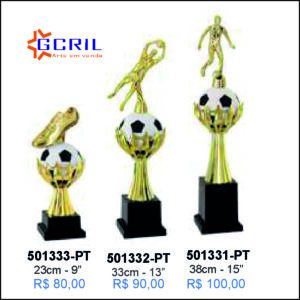 troféus metálico