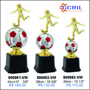 troféus metálico