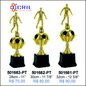 troféus metálico