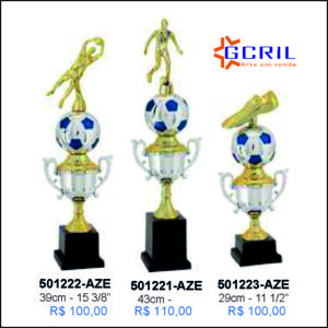 troféus metálico