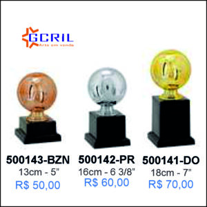 troféus metálico