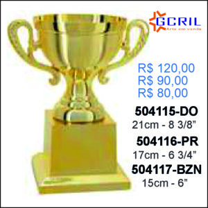 troféus em metal