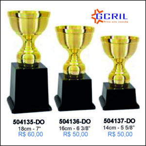 troféus metálico