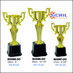 troféus metálico