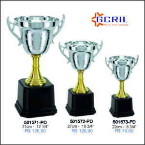 troféus metálico